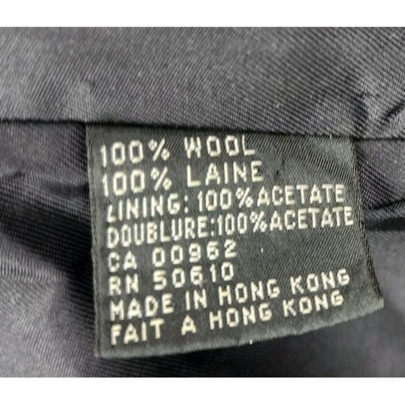 VINTAGE 80s Black Green Wool Velvet floral blazer Jaquard Brocade size 8/9 - Picture 6 of 7